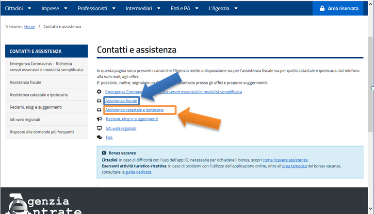 L Agenzia 1.4.a Prenota un appuntamento Agenzia delle Entrate